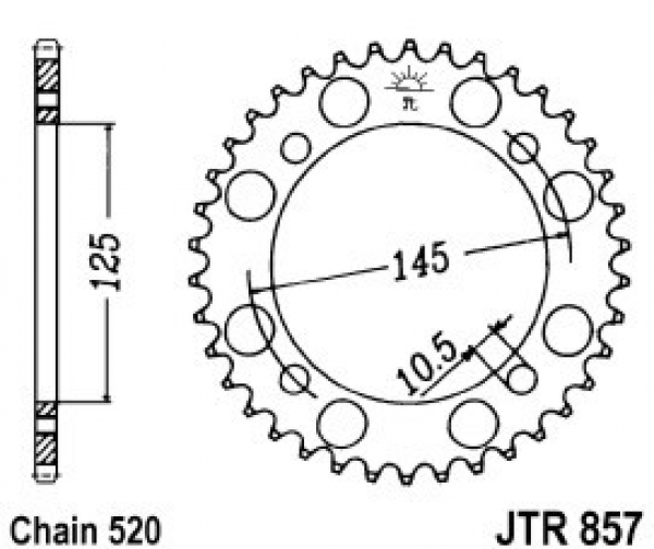 pinion spate (foaie) JTR 857-43 - Apasa pe imagine pentru inchidere